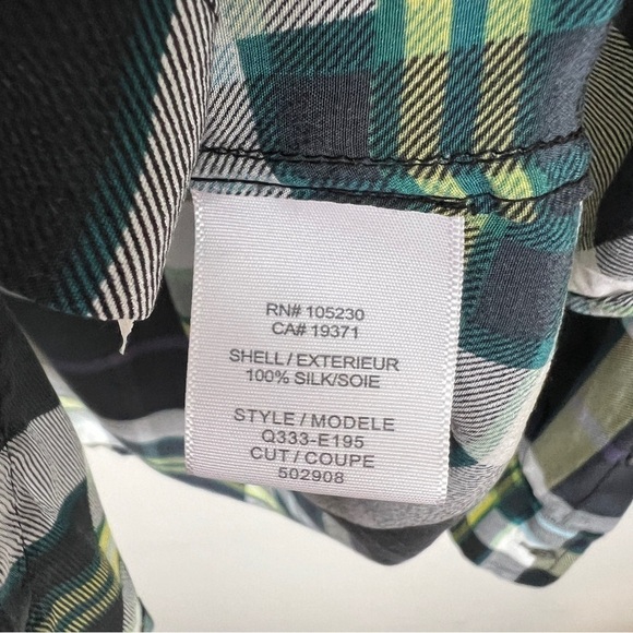 Equipment Femme Brett Plaid Silk Pine Multi Blouse - Picture 4 of 6